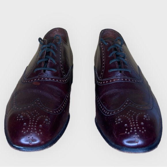DACK men’s  maroon wingtip dress shoe - Picture 1 of 11